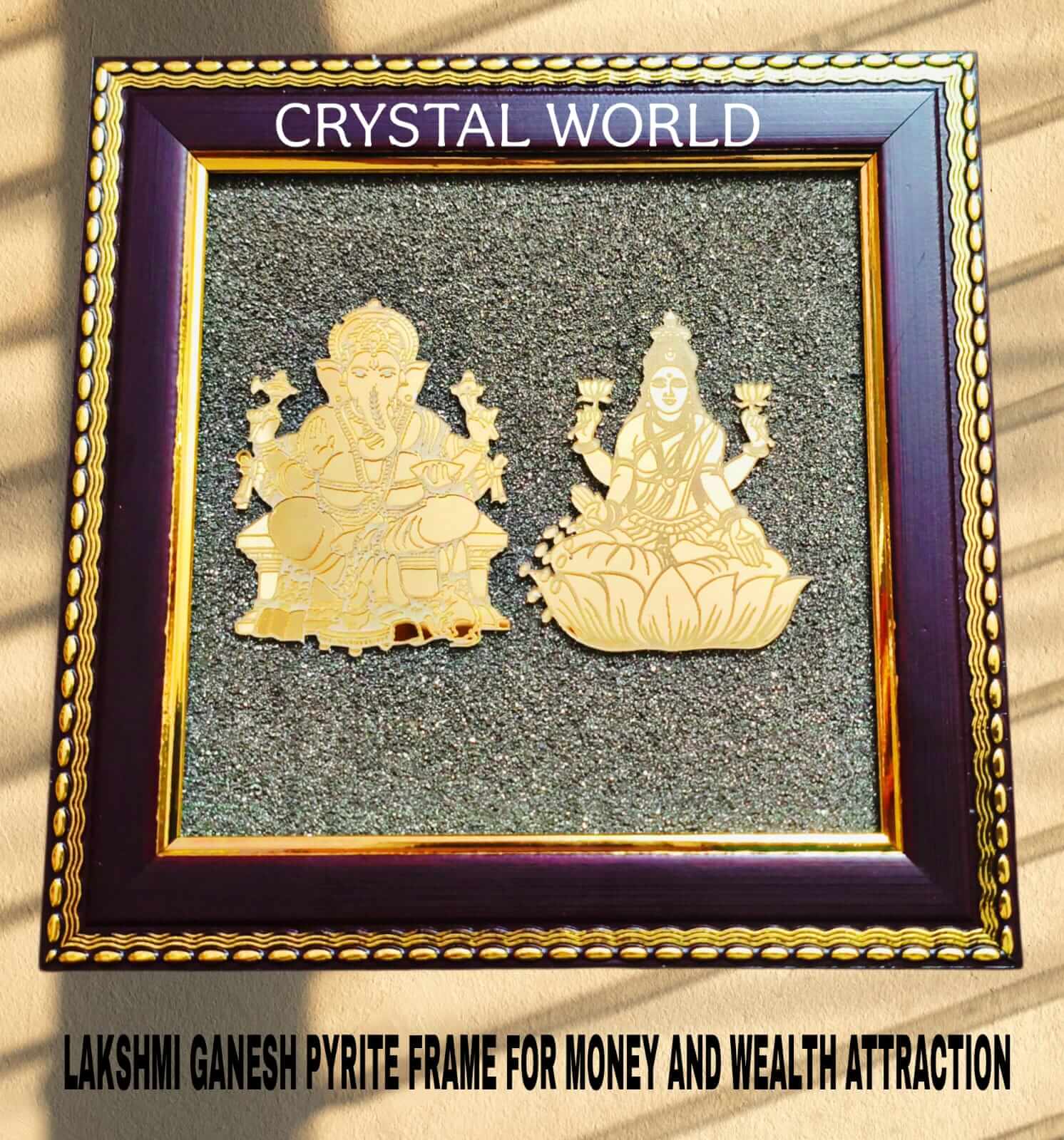 Lakshmi Ganesh Pyrite Frame